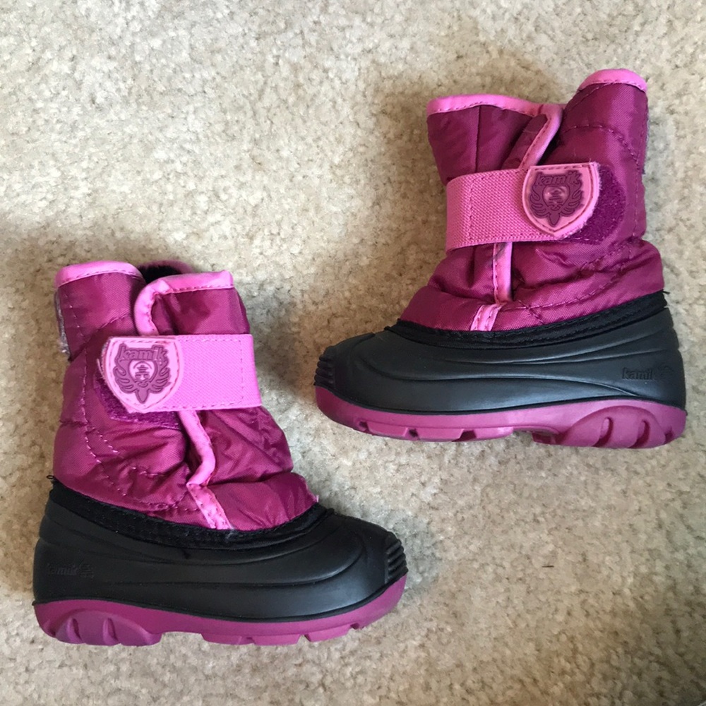 Kamik purple snow boots toddler 5